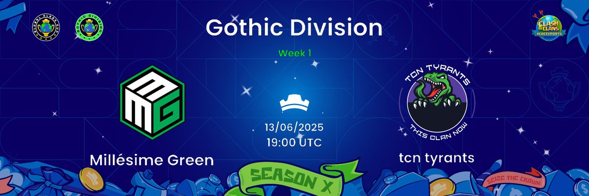 Match ce soir pour notre roster en <a href="/GlobalClashCup/">Global Clash Cup</a>
⚔️Millesime Green VS TCN Tyrants ⚔️
⌚13 juin, 21h CEST⌚
#GoGreen 💚