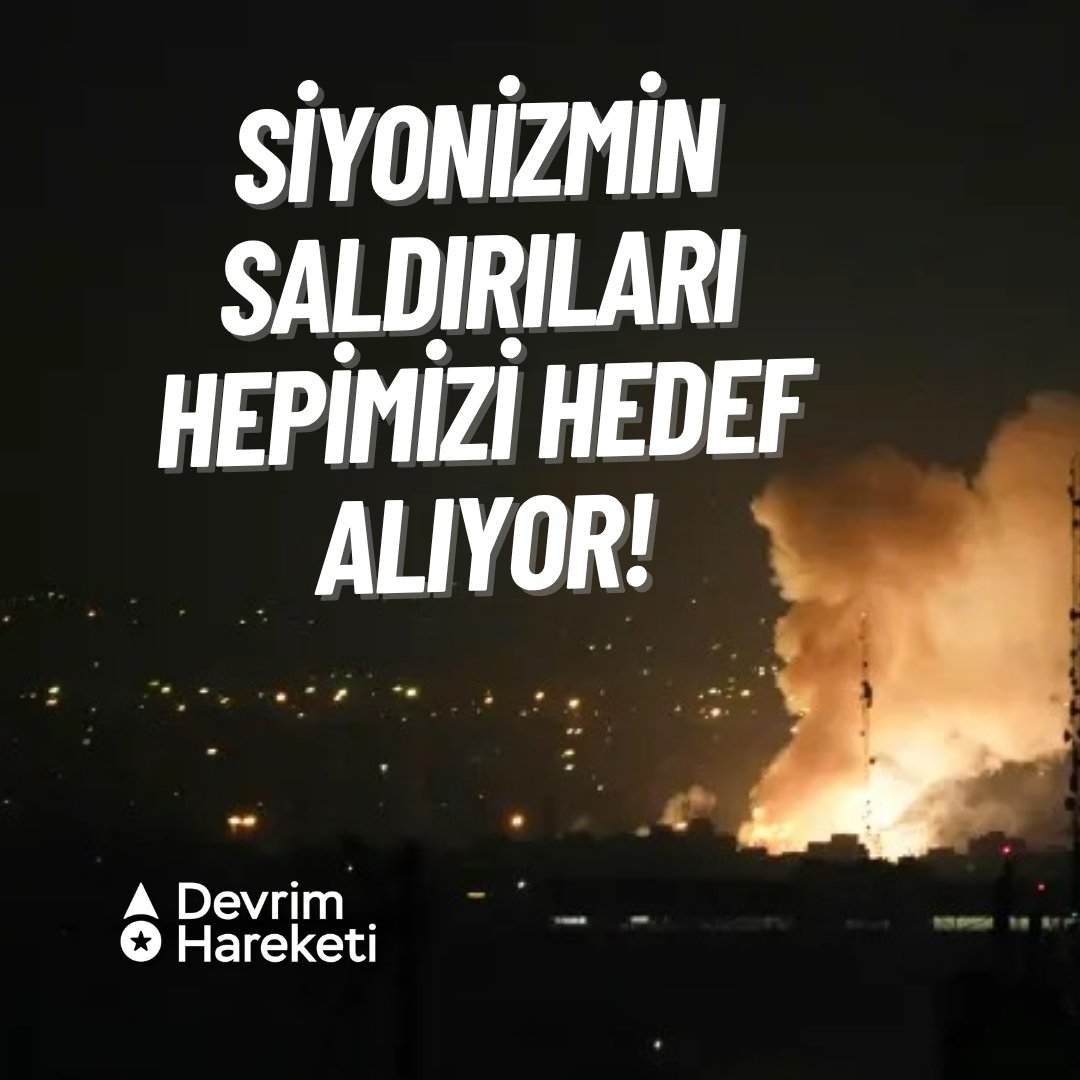 Siyonizmin saldırıları hepimizi hedef alıyor!

Bu sabaha karşı Siyonist İsrail tarafından İran’a karşı gerçekleştirilen saldırılar bölgemizin emperyalist barbarlık tarafından tarumar edilmesi sürecinin yeni bir adımıdır. Henüz nükleer müzakereler sonuçlanmamışken yapılan ve