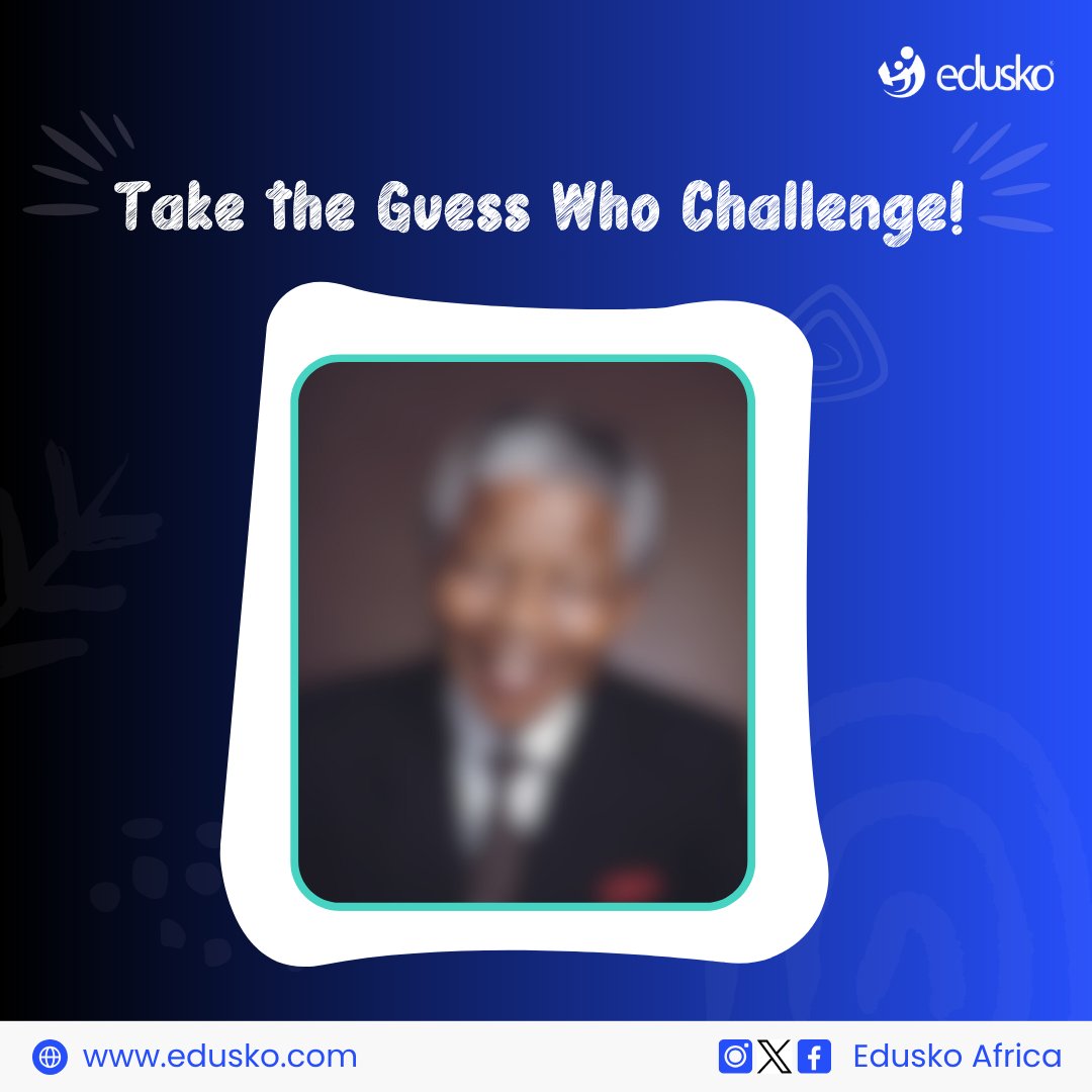 EduskoAfrica's tweet photo. Take the "Guess Who" Challenge.
Can you unblur the iconic face behind the blur?
Drop your guesses in the comments below and tag a friend to join the fun.
#FunQuestion #SchoolDays #ThrowbackLearning #SmartWithoutStudying #ClassroomMemories #CommentYourAnswer #Edusko https://t.co/VK4JIkk9dM