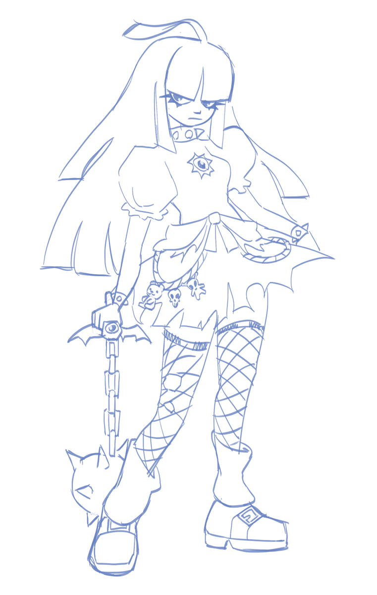 Deltarune sketches and magical girl punk 