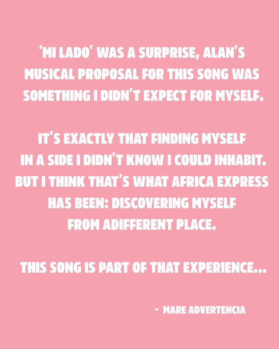 WorldCircuitRecords (@worldcircuit) on Twitter photo .@AfricaExpress member Mare Advertencia Lirika says that the project has offered the chance to discover herself, particularly through new single Mi Lado. 
Listen wherever you stream music. .@AfricaExpress member Mare Advertencia Lirika says that the project has offered the chance to discover herself, particularly through new single Mi Lado. 
Listen wherever you stream music.