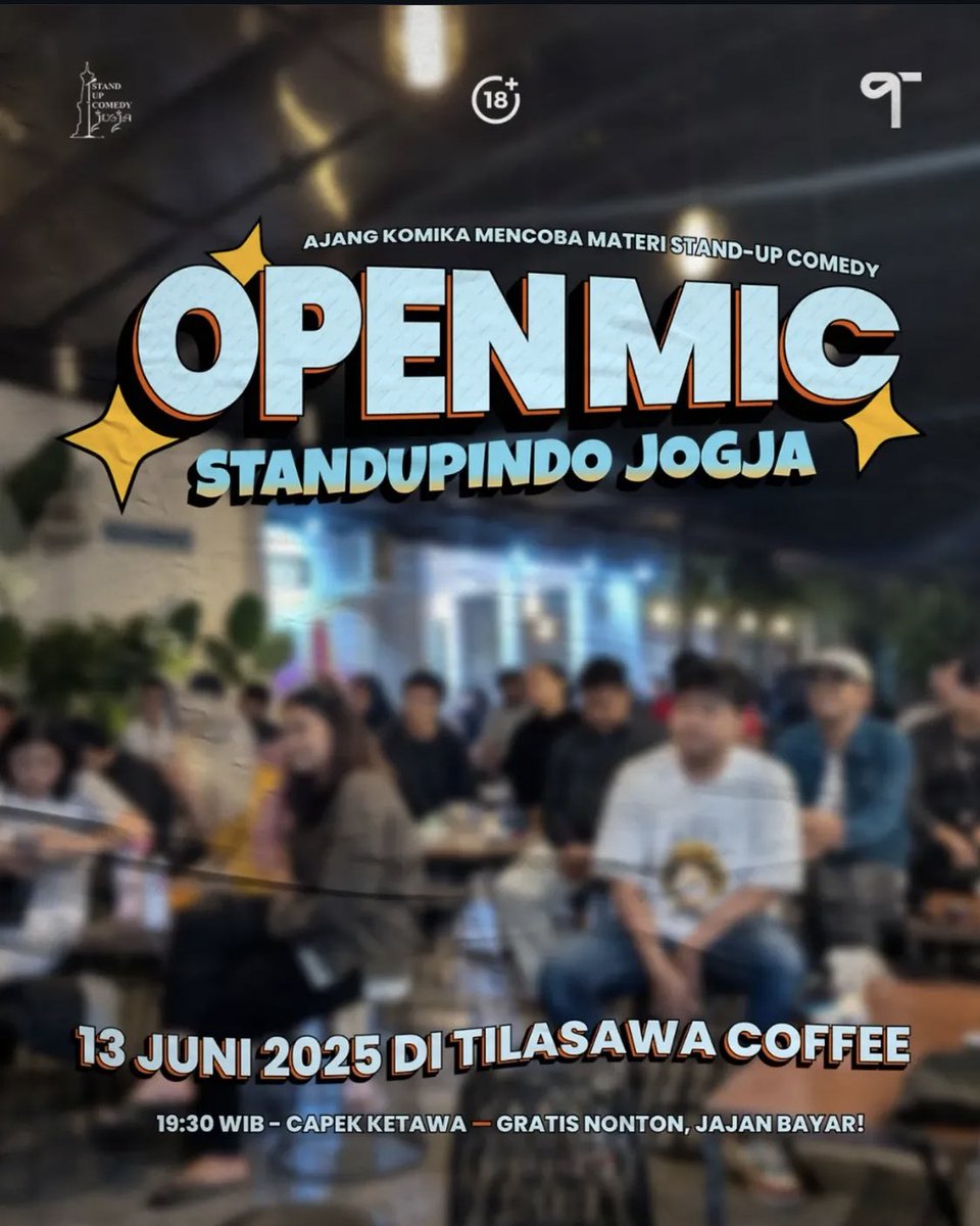 Sampai ketemu nanti malam.
Ada puluhan penampil. Datang tepat waktu ayok tertawa 🦞✅🔥😀❤️❤️

#standupindojgj