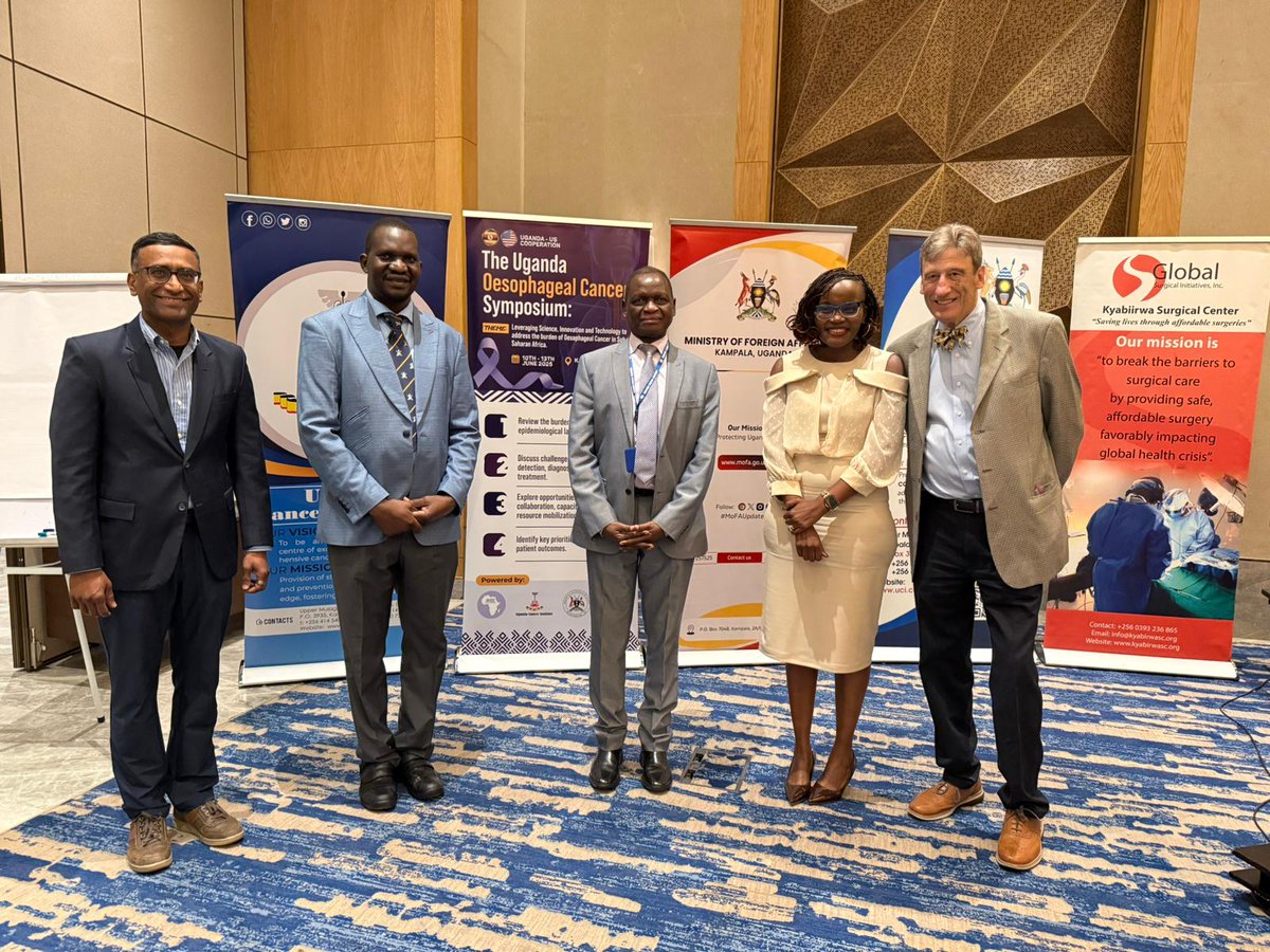 Global Surgical Initiatives, Kyabirwa SC (@gsi_kyabirwa) on Twitter photo Happening at 4 points by Sheraton:The Uganda Oesophageal Cancer Symposium which closes a 1 week workshop for stent insertion of patients with cancer of the oesophagus
Partners:<a href="/UgandaMFA/">Ministry of Foreign Affairs - Uganda ๐บ๐ฌ</a>,Office of <a href="/JapanEmb_Uganda/">Embassy of Japan in Uganda ๐ฏ๐ต ๐บ๐ฌ</a>, <a href="/GSI_Kyabirwa/">Global Surgical Initiatives, Kyabirwa SC</a>,<a href="/UgandaCancerIns/">Uganda Cancer Institute</a>,AfrECC,Japanese Ambassador,Olympus Happening at 4 points by Sheraton:The Uganda Oesophageal Cancer Symposium which closes a 1 week workshop for stent insertion of patients with cancer of the oesophagus
Partners:<a href="/UgandaMFA/">Ministry of Foreign Affairs - Uganda ๐บ๐ฌ</a>,Office of <a href="/JapanEmb_Uganda/">Embassy of Japan in Uganda ๐ฏ๐ต ๐บ๐ฌ</a>, <a href="/GSI_Kyabirwa/">Global Surgical Initiatives, Kyabirwa SC</a>,<a href="/UgandaCancerIns/">Uganda Cancer Institute</a>,AfrECC,Japanese Ambassador,Olympus