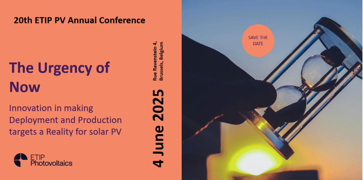 ☀️Avrupa #Fotovoltaik Teknoloji ve İnovasyon Platformu (ETIP PV), 4 Haziran 2025 tarihinde Brüksel’de düzenlediği yıllık konferansla akademi, politika ve #güneş enerjisi sanayisinden paydaşları bir araya getirdi. <a href="/EUPVSEC/">EU PVSEC</a> <a href="/GunderSolar/">GÜNDER</a>