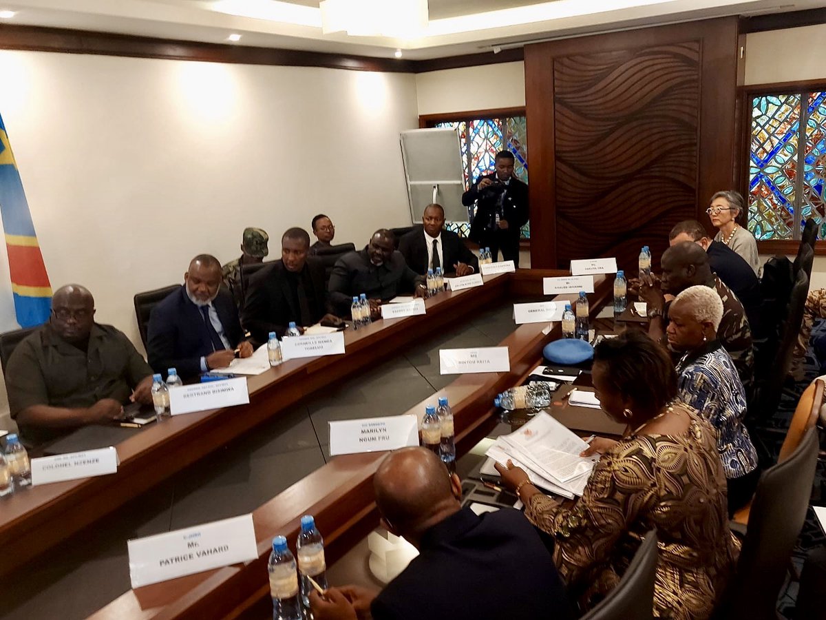 UN_BintouKeita, Représentante spéciale du Secrétaire général de l’<a href="/ONU_fr/">Nations Unies (ONU)</a> et cheffe de la #MONUSCO, a commencé une réunion avec les représentants de l’AFC/M23 afin d’échanger sur la mise en œuvre du mandat de la Mission, notamment la protection des civils.