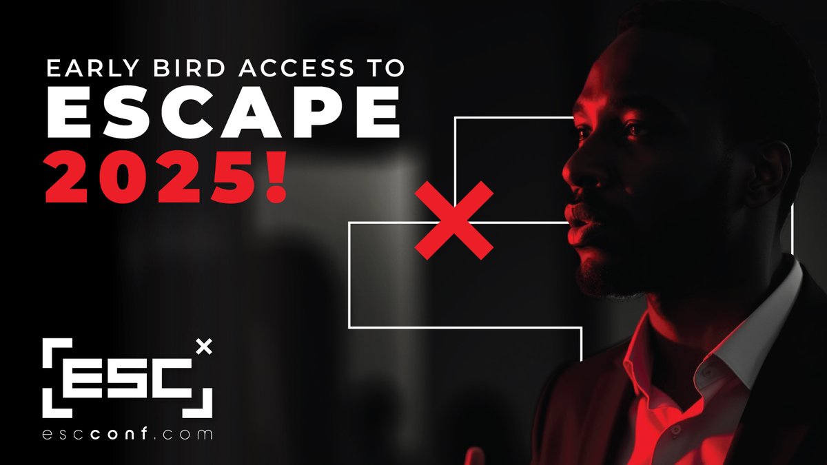 Get ready for Escape 2025 – where innovation takes flight! Book your early bird tickets and secure your spot at the forefront of what's next. Limited time offer – don’t miss out!🤖🚀 escconf.com/tickets