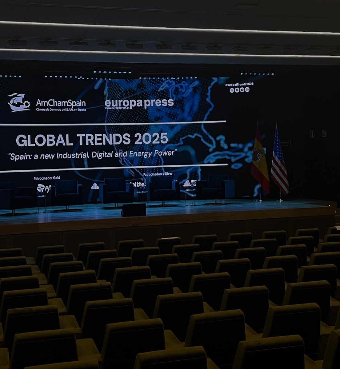 AmChamSpain (@amchamspain) on Twitter photo Todo listo para empezar el segundo día de la tercera edición de la conferencia Global Trends 2025 en colaboración con <a href="/europapress/">Europa Press</a>
#GlobalTrends2025 Todo listo para empezar el segundo día de la tercera edición de la conferencia Global Trends 2025 en colaboración con <a href="/europapress/">Europa Press</a>
#GlobalTrends2025
