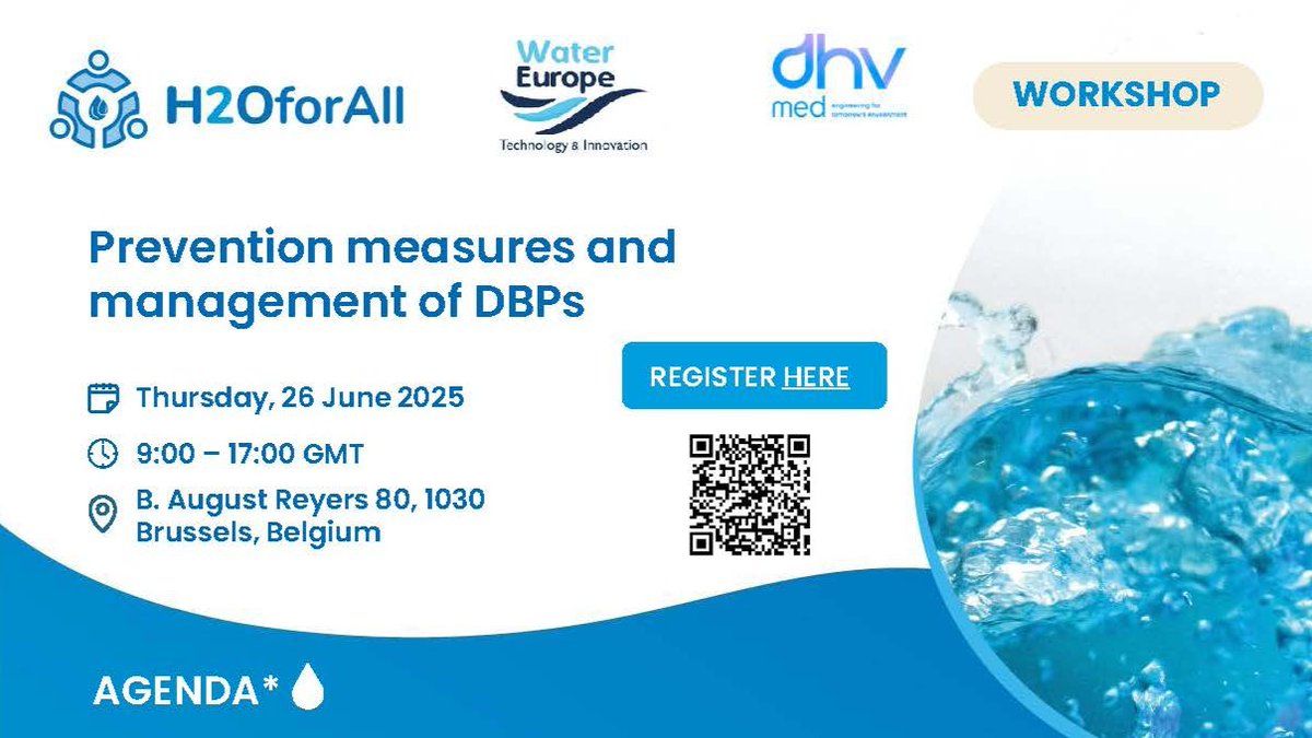 Water Europe (@h20eu) on Twitter photo 🇧🇪Join us in Brussels!
The <a href="/PH2oforall/">H2OforAll Project</a> project hosts its final workshop on managing Disinfection By-Products (#DBPs) in our water.
Your expertise is needed to help draft key recommendations for policymakers.💡
🗓️June 26 | Brussels
📍BluePoint
🔗Info: watereurope.eu/h2oforall-proj… 🇧🇪Join us in Brussels!
The <a href="/PH2oforall/">H2OforAll Project</a> project hosts its final workshop on managing Disinfection By-Products (#DBPs) in our water.
Your expertise is needed to help draft key recommendations for policymakers.💡
🗓️June 26 | Brussels
📍BluePoint
🔗Info: watereurope.eu/h2oforall-proj…