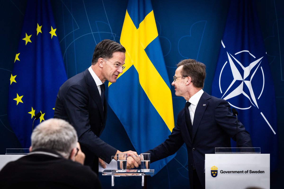 Mark Rutte (@secgennato) on Twitter photo Great to be in #Sweden & meet <a href="/SwedishPM/">Ulf Kristersson</a>. We discussed preparations for the #NATOsummit. Sweden has only been a member of #NATO for 15 months, but it is already making crucial contributions across the Alliance, incl strengthening our posture in the High North & Baltic Region Great to be in #Sweden & meet <a href="/SwedishPM/">Ulf Kristersson</a>. We discussed preparations for the #NATOsummit. Sweden has only been a member of #NATO for 15 months, but it is already making crucial contributions across the Alliance, incl strengthening our posture in the High North & Baltic Region