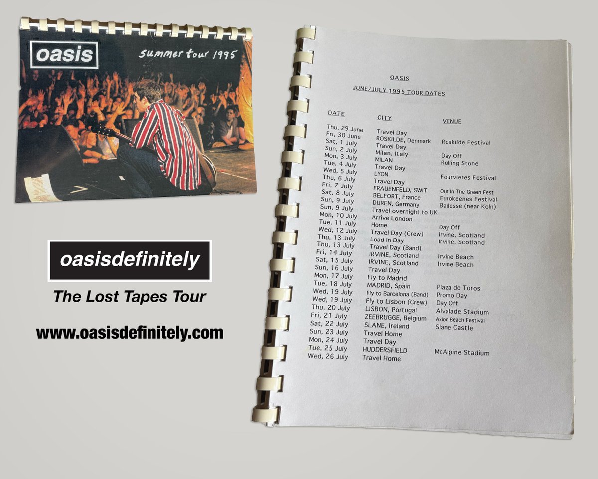 oasislosttapes's tweet photo. Straight from the road…
Just dug out an original Oasis tour pack featured in the new OasisDefinitely book. June - July 1995, handed out to tour crew during the band’s wildest summer.

Anyone here go to any of those #oasis gigs?

#oasisdefinitely #losttapestour https://t.co/QiEU3CF4Ps
