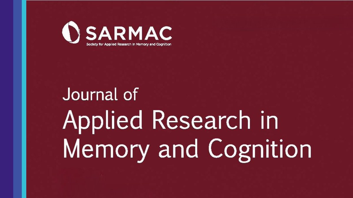 The Publication Committee and the Governing Board of <a href="/OfficialSARMAC/">Society for Applied Research in Memory & Cognition</a> are excited to welcome Dr. Melanie Takarangi, Professor at Flinders University in Adelaide, Australia, as the incoming editor of the Journal of Applied Research in Memory and Cognition! bit.ly/4mN6TDm