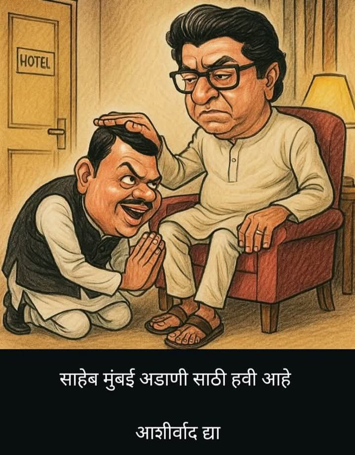KrushnaThakur13's tweet image. साहेब मुंबई अडाणी साठी हवी आहे आशीर्वाद द्या.
नाही मिळणार ती मराठी माणसाची आहे....
#Dev_Fadnavis #RajThackeray