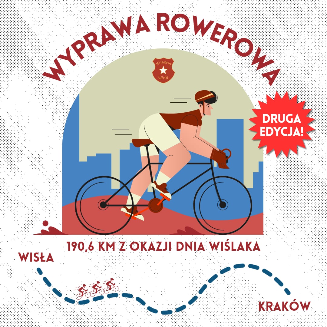 Wisła Kraków (@wislakrakowsa) on Twitter photo Trasa 190,6 km do pokonania na rowerze? Dla <a href="/HistoriaWisly/">Historia Wisły</a> to nic trudnego! 🚴♂️ Druga edycja wyprawy rowerowej, którą ponownie swoim patronatem objęło Stowarzyszenie Historia Wisły już 19 czerwca 🙌
Szczegóły akcji 🔗 bit.ly/Wyprawa_Rowero… Trasa 190,6 km do pokonania na rowerze? Dla <a href="/HistoriaWisly/">Historia Wisły</a> to nic trudnego! 🚴♂️ Druga edycja wyprawy rowerowej, którą ponownie swoim patronatem objęło Stowarzyszenie Historia Wisły już 19 czerwca 🙌
Szczegóły akcji 🔗 bit.ly/Wyprawa_Rowero…