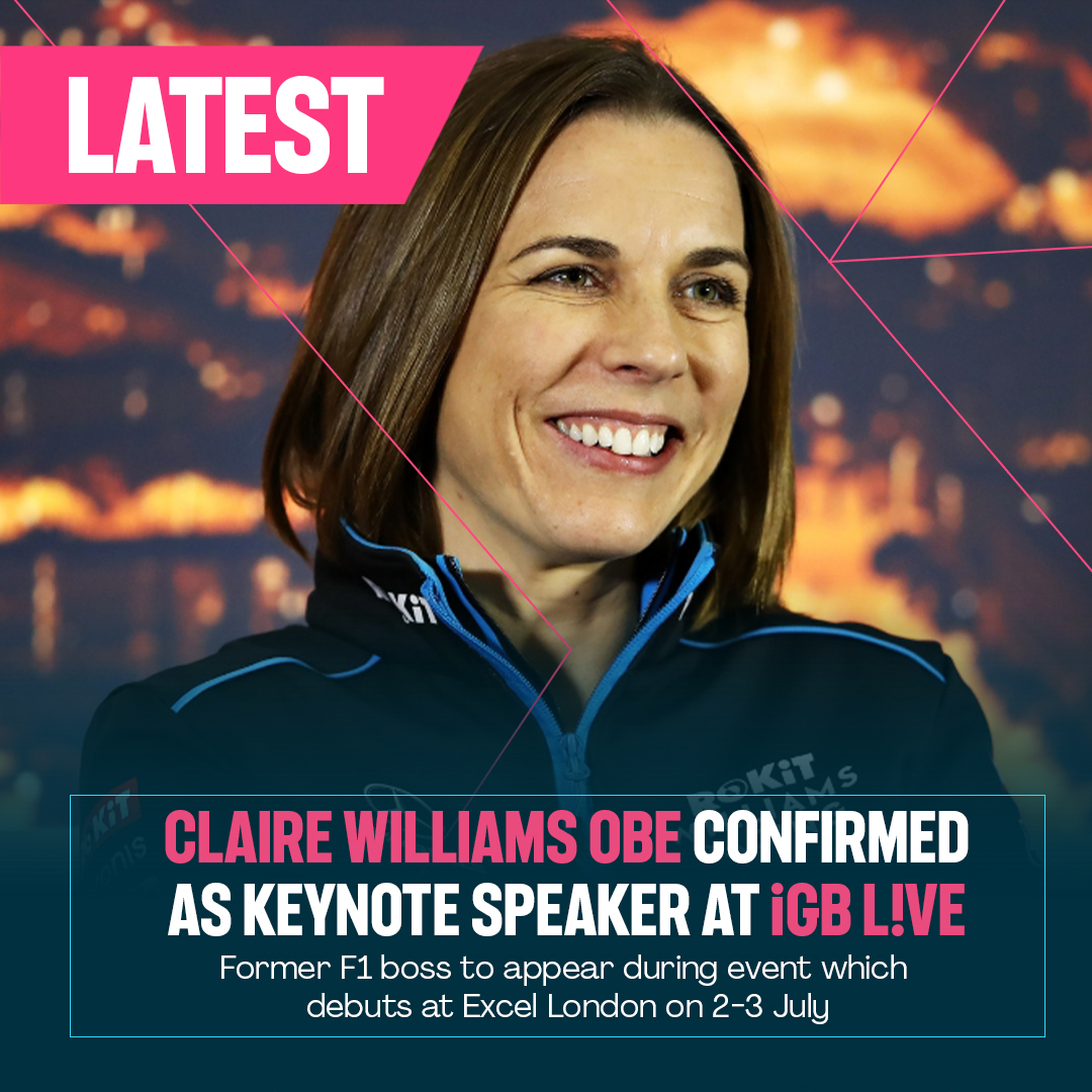 LATEST: Claire Williams OBE, former leader of the Williams Racing Formula 1 Team, has been confirmed as the keynote speaker at this summer's iGB L!VE 

The event makes its debut at #ExcelLondon on 2-3 July.

To find out more head to: igblive.com

#iGBLive