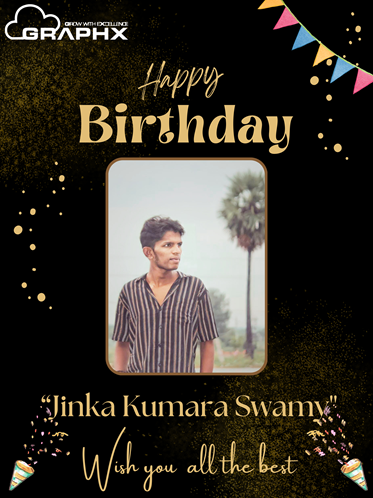 GraphxSystems's tweet image. 🎉🎈 Happy Birthday to Jinka Kumara Swamy! 🎈🎉
🌟 Thank you for being such a positive force in our GraphX family!
#TeamBirthday #CelebratingYou #WorkFamily #OfficeVibes #HappyBirthday #TeamSpirit #BackOffice #Graphxsystems