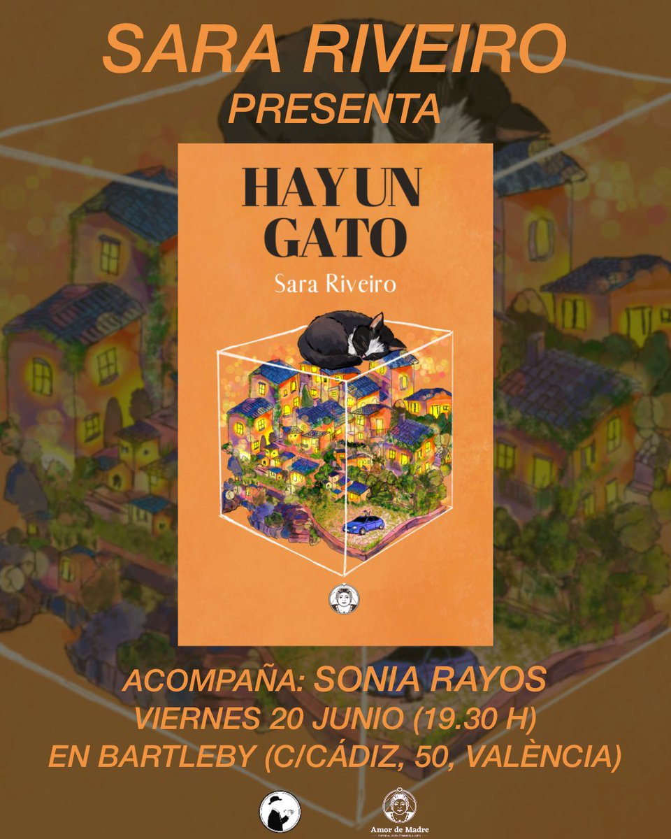 Librería Bartleby (@libbartleby) on Twitter photo 💥🐈⬛ Atención: el viernes 20 (19.30 h) recibiremos a vuestra vecina y amiga <a href="/SaraRiveiro/">Vuestra vecina y amiga Sara Riveiro</a> (<a href="/carnecrudaradio/">Javier Gallego Crudo</a> / <a href="/coquetasybravas/">Coquetas y Bravas</a>) para presentar su primera novela 𝙃𝙖𝙮 𝙪𝙣 𝙜𝙖𝙩𝙤 (Ed. <a href="/AmordemadreEd/">Amor de Madre Editoras</a>) acompañada por la arquitecta (que también estrena novela:) Sonia Rayos ❤️🐈 💥🐈⬛ Atención: el viernes 20 (19.30 h) recibiremos a vuestra vecina y amiga <a href="/SaraRiveiro/">Vuestra vecina y amiga Sara Riveiro</a> (<a href="/carnecrudaradio/">Javier Gallego Crudo</a> / <a href="/coquetasybravas/">Coquetas y Bravas</a>) para presentar su primera novela 𝙃𝙖𝙮 𝙪𝙣 𝙜𝙖𝙩𝙤 (Ed. <a href="/AmordemadreEd/">Amor de Madre Editoras</a>) acompañada por la arquitecta (que también estrena novela:) Sonia Rayos ❤️🐈