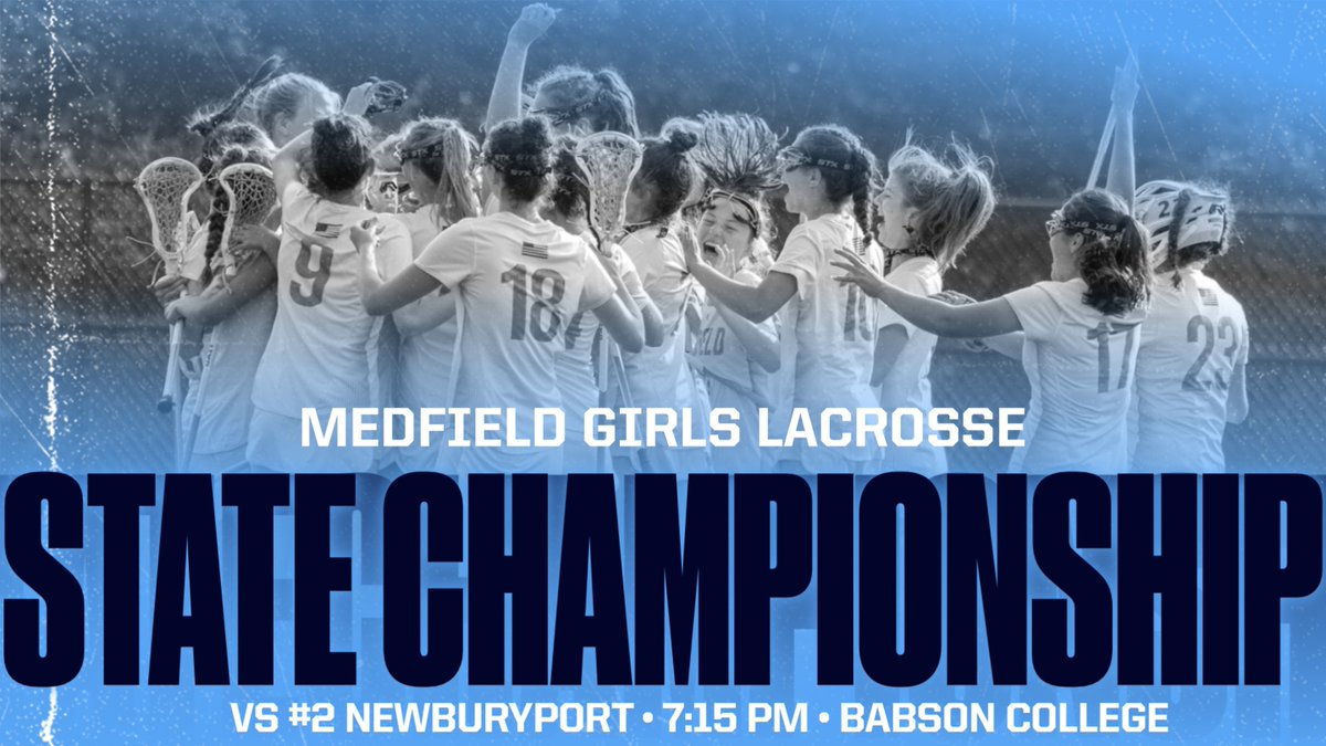 Medfield Girls Lax (@medglax) on Twitter photo STATE CHAMPIONSHIP GAME DAY!!! Come out to Babson at 7:15 tonight as we take on Newburyport in the state championship!! We need your support!! BE THERE! <a href="/MedfieldAD/">Medfield Athletics</a> <a href="/coachmace/">Michael Mason</a> STATE CHAMPIONSHIP GAME DAY!!! Come out to Babson at 7:15 tonight as we take on Newburyport in the state championship!! We need your support!! BE THERE! <a href="/MedfieldAD/">Medfield Athletics</a> <a href="/coachmace/">Michael Mason</a>