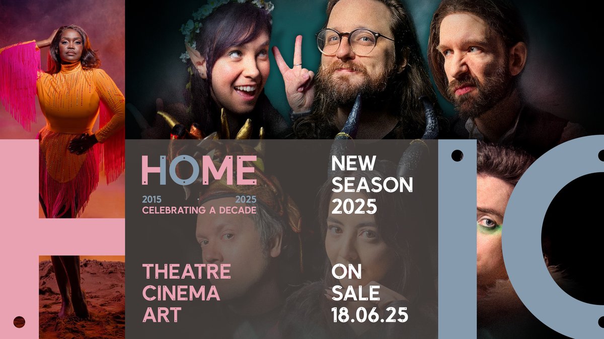 Save the date ‼️📅

Our brand new line-up of live shows and theatre is being released to Friends of HOME today. 

Tickets for our Autumn 2025 season go on sale on Wed 18 Jun. 🎟️

Can't wait until then? Become a Member now and get first dibs on tickets from Mon 16 Jun. 🚀