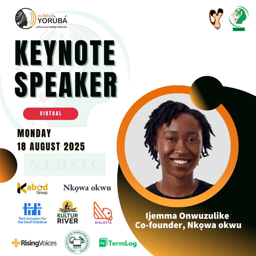 Introducing our second keynote speaker for the Nigerian Languages Data and Sci-Tech Conference 2025!

Meet Ijemma Onwuzulike, co-founder of Nkọwa okwu. She is a seasoned software engineer who has worked on various projects in the Igbo language.