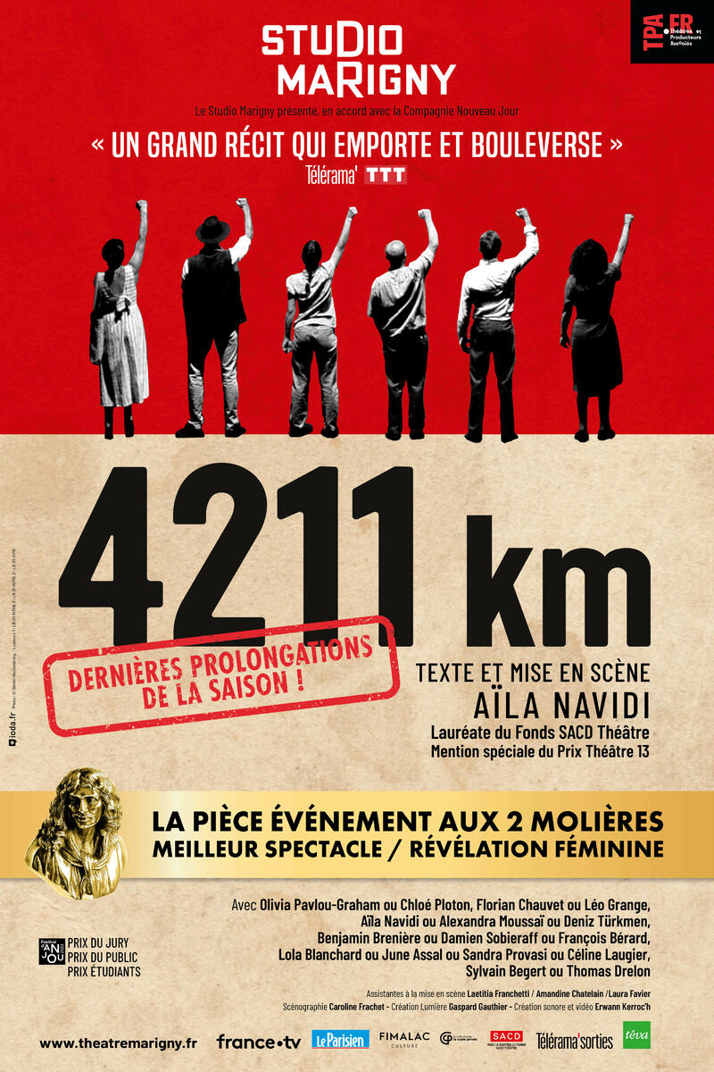 Marc Landré (@marclandre) on Twitter photo Il reste 8 représentations (les ultimes) de la pièce coup-de-poing de 2024 aux 2 Molières mérités (spectacle et révélation féminine), #4211km, dans le studio du <a href="/MarignyTheatre/">Théâtre Marigny</a>. Allez-y, C tout simplement exceptionnel... A voir absolument.
theatremarigny.fr/evenement/4211… Il reste 8 représentations (les ultimes) de la pièce coup-de-poing de 2024 aux 2 Molières mérités (spectacle et révélation féminine), #4211km, dans le studio du <a href="/MarignyTheatre/">Théâtre Marigny</a>. Allez-y, C tout simplement exceptionnel... A voir absolument.
theatremarigny.fr/evenement/4211…
