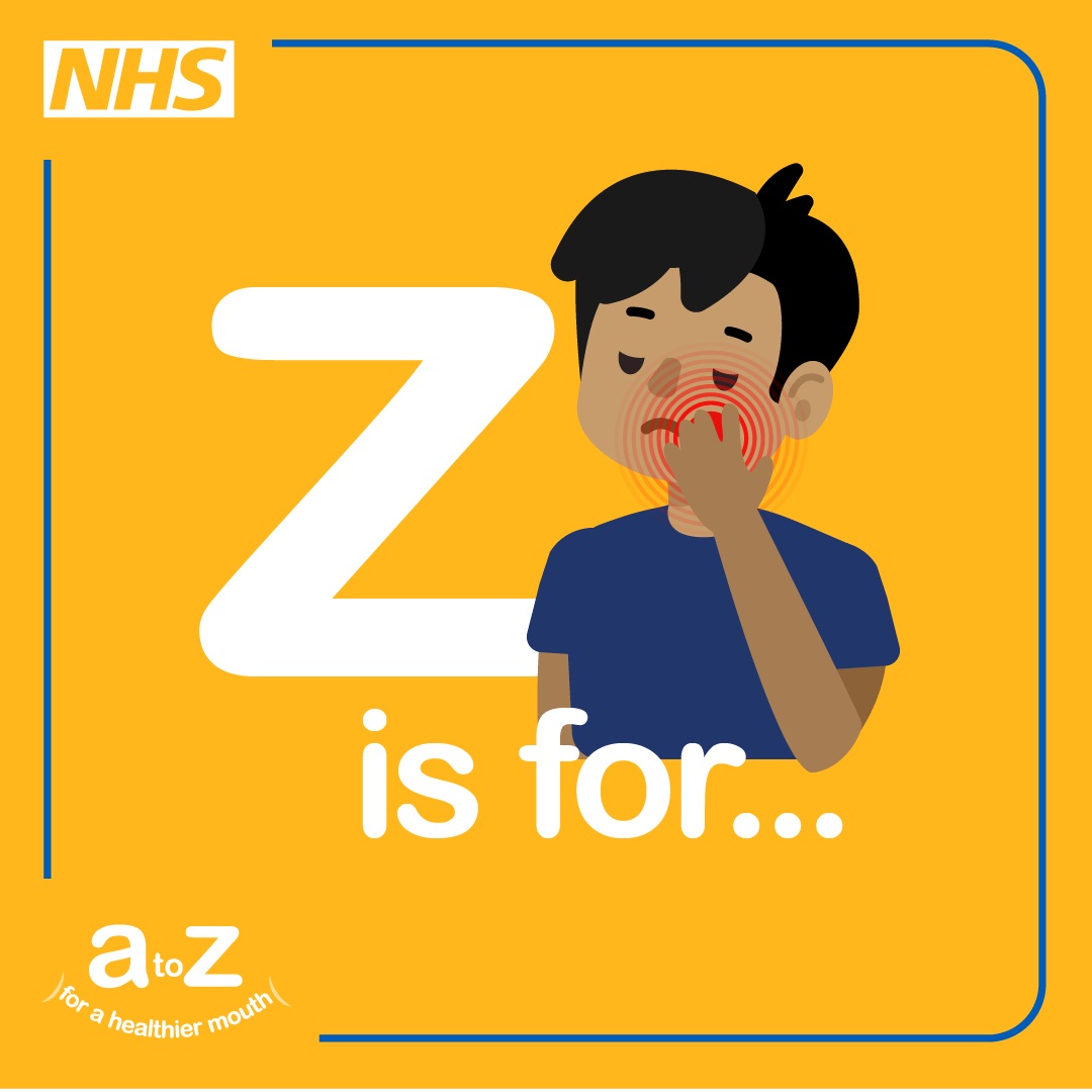 z is for zero in on problems with your mouth or teeth early

Zero in on problems with your mouth or teeth early. Contact your dentist for support or call the dental helpline on 0300 1234020. 

lancashireandsouthcumbria.icb.nhs.uk/news-and-media…
