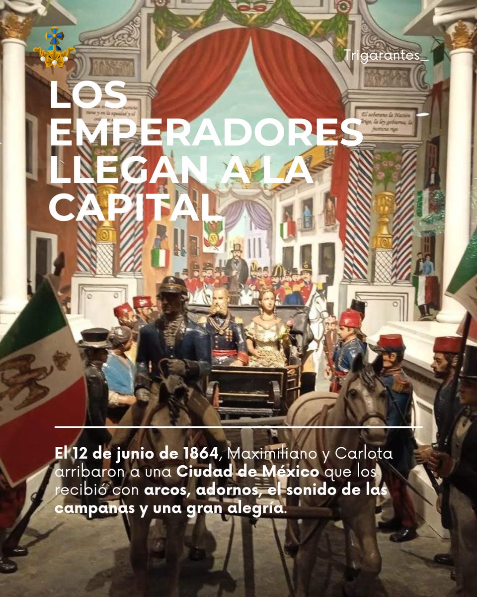 Trigarantes_'s tweet photo. 🇲🇽👑 Solemne entrada de los Emperadores a la Ciudad de México

Un día como hoy, 12 de junio de 1864, llegaron a la capital del Imperio don Maximiliano y doña Carlota, soberanos legítimos del Segundo Imperio Mexicano.

#historia #México #cdmx https://t.co/N8KIYQE72v