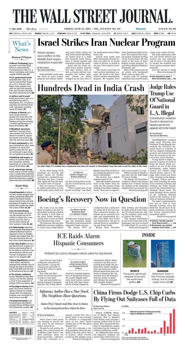 Here is an early look at the front page of The Wall Street Journal on.wsj.com/3SPaKCd