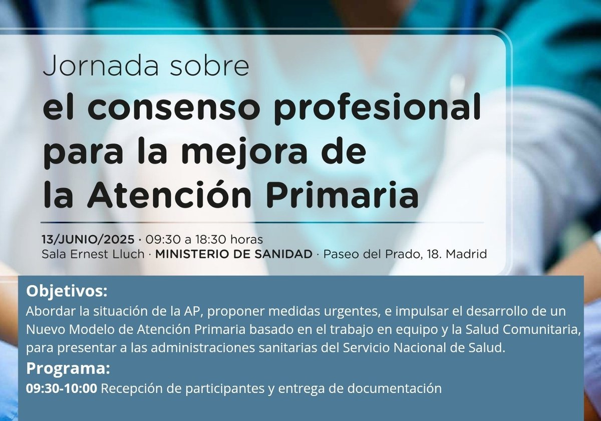 HOY, en <a href="/sanidadgob/">Ministerio de Sanidad</a>
Inscripción gratuita, +iNFO <a href="/FADSPU/">FADSP</a> 🩺