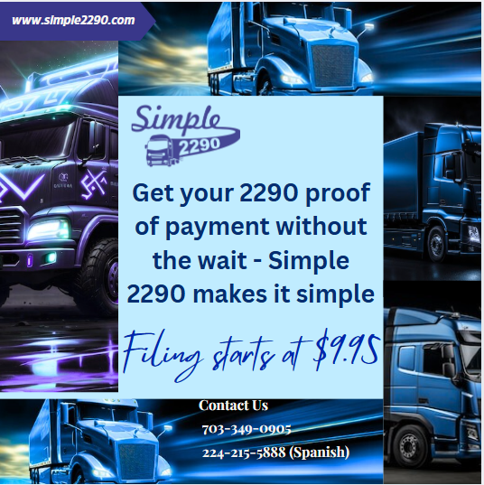 simple2290's tweet photo. Get your 2290 proof of payment without the wait - Simple 2290 makes it simple
#truckdriver #truckin #truckdaily #starstruck #truckerhat #truckerlife #trucknation #pawstruck #monstertruck #liftedtruck #volvotrucks 
https://t.co/FaTohdsXCw
support@simple2290.com
703-349-0905 https://t.co/vq5u4bU1t8
