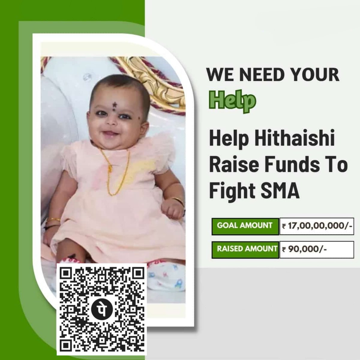 Trend_PSPK_'s tweet photo. Hithaishi, suffering from SMA Type-1, needs the life-saving treatment ZOLGENSMA, costing Rs 16 crore. Enduring immense pain, her family is appealing for your help. Your support can save her life. 🥺🙏
 
Retweet to Amplify! Thank You.

@TrendPSPK @KumaarSaagar @TeluguScribe https://t.co/EaLQIlQQqB