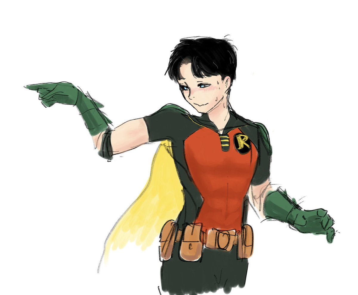 FebMimo's tweet photo. Tim Drake dancing but shy https://t.co/KQfpnvedRL