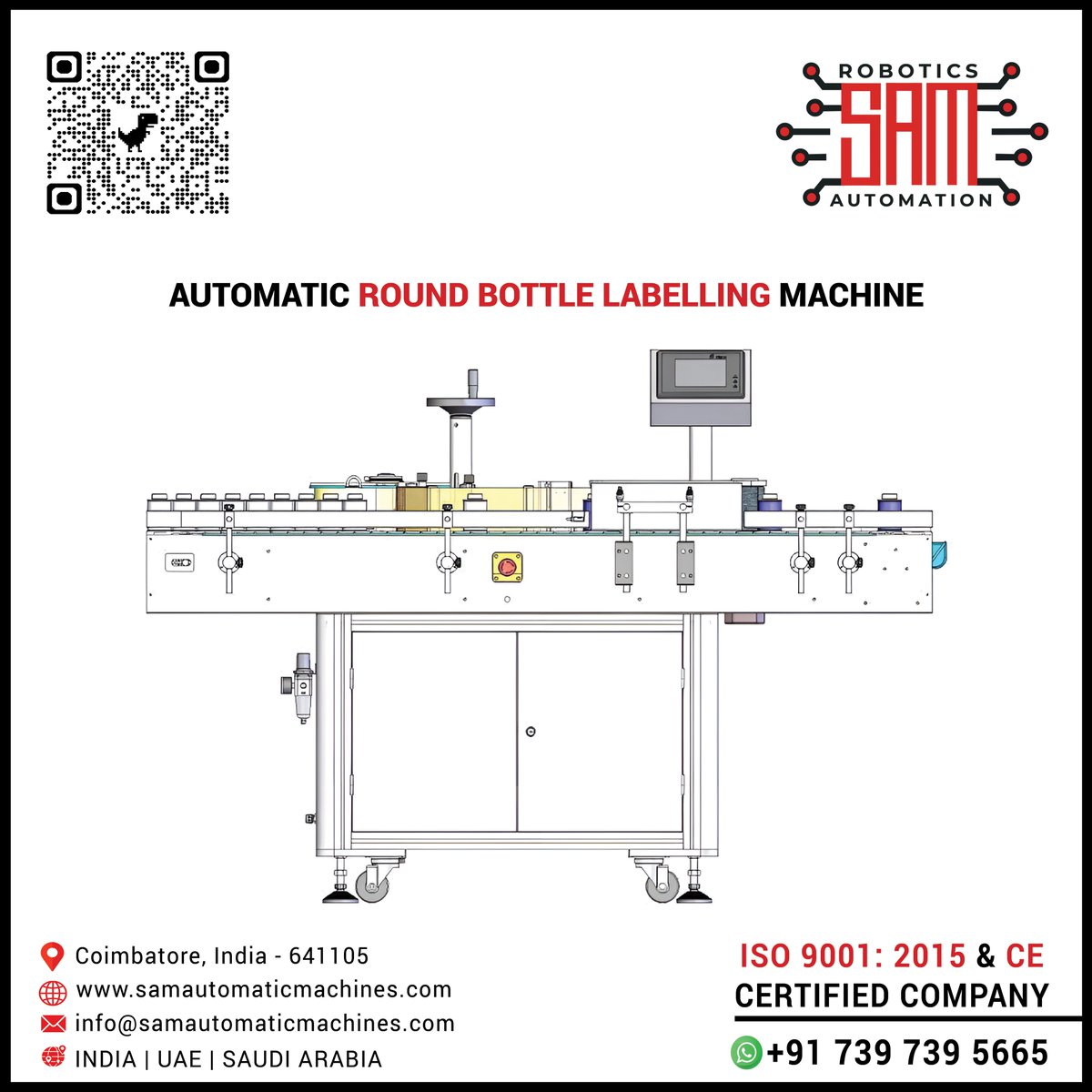 samroboticsind's tweet image. Automatic Round Bottle Labelling Machine

+91 739 739 3700
linktr.ee/samrobotics

#roundbottlelabelingmachine 
#Roundbottlestickerlabellingmachine
#sticker #stickerlabelingmachine 
#SemiAutoRoundBottleStickerLabelingMachine 
#ElectricSemiautomaticLabelingMachine