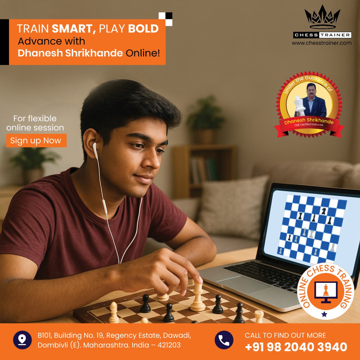 Chess_trainer91's tweet image. 🎯 Train Smart, Play Bold with #FIDEInstructor Dhanesh Shrikhande!

💻 1-on-1 Online Coaching | 30+ Yrs Experience
🌍 Global Students | Tactical, Tailored Training

🔗 chesstrainer.com

#OnlineChessCoach #TrainSmartPlayBold #TrainWithExperts #ChessCoachOnline #ChessTrainer