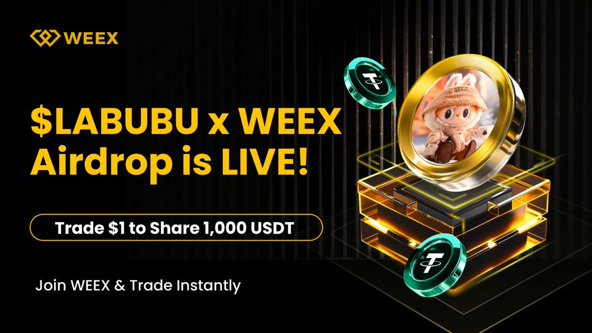 callcryptotommy's tweet photo. 🎉 $Labubu x @WEEX_Official  Airdrop is LIVE!  
🆕 New users only | 🗓️ Jun 12–22  

🎁 1000U | 50 Winners

Task:  
1️⃣ Join TG: https://t.co/PUdOsvm2GH  
2️⃣ Register WEEX:  https://t.co/d9ZRPjSZH7
3️⃣ Deposit >100 USDT & Trade $Labubu or any pair
4⃣ Submit UID: https://t.co/6MWnZV6m3W 

#WEEX #Labubu