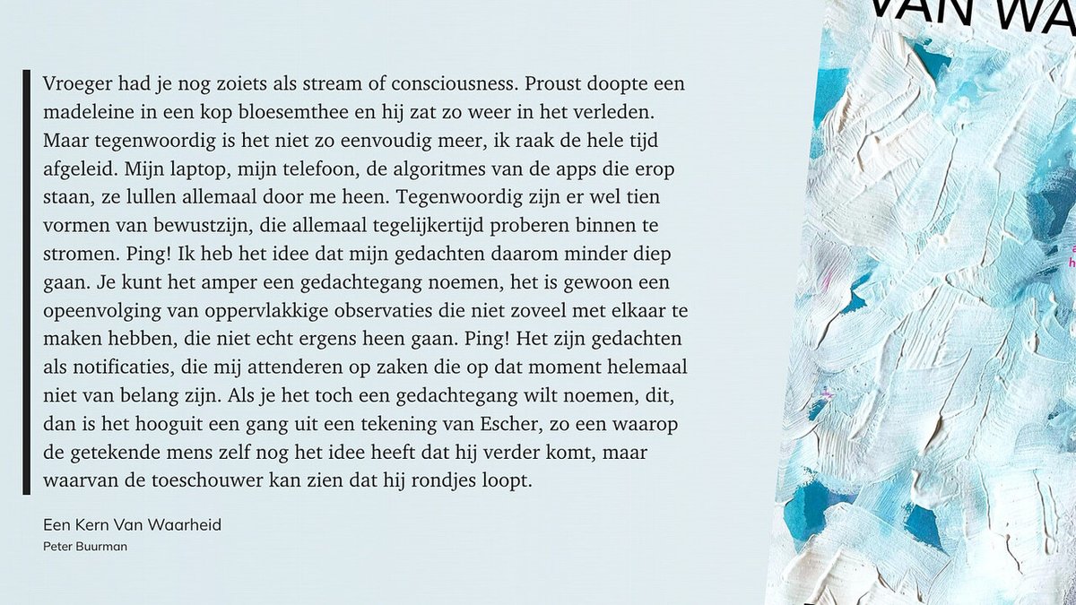 'Vroeger had je nog zoiets als stream of consciousness' 
motivatiemails.intentioneelleven.nl/p/vroeger-had-…