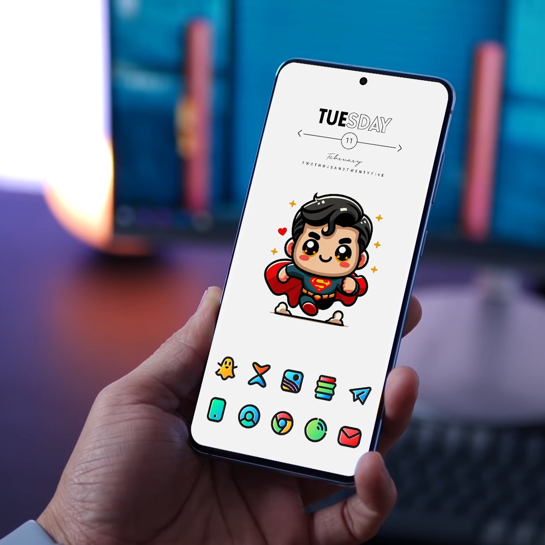 Home Screen Setup With Doodle Iconpack.

Link : play.google.com/store/apps/det…