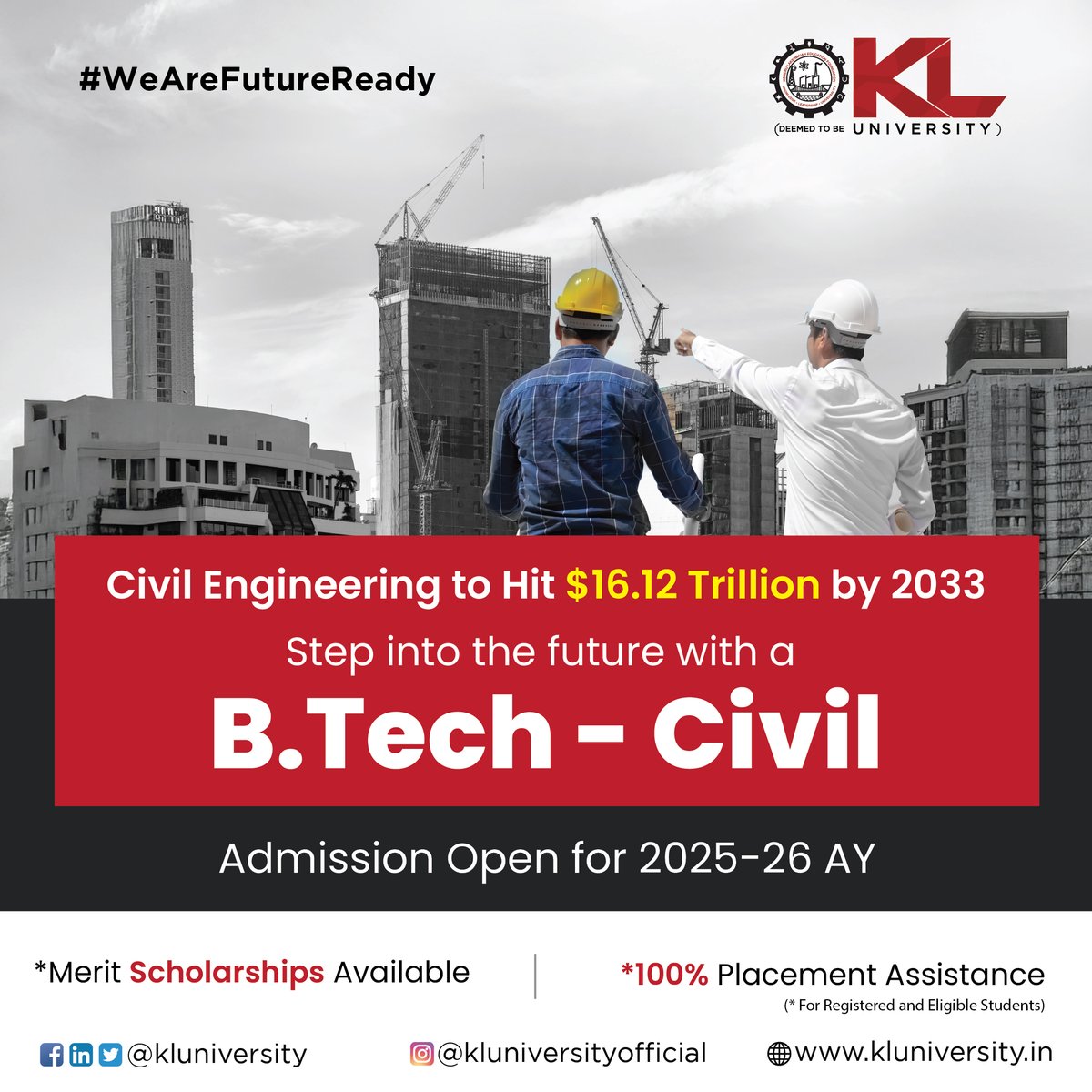 kluniversity's tweet image. Passionate about building and connecting communities? Our B.Tech in Civil Engineering equips you to design and execute vital infrastructure projects.

kluniversity.in/admissions-202…

#KLU #btechcivilengineering  #civilengineeringadmissions