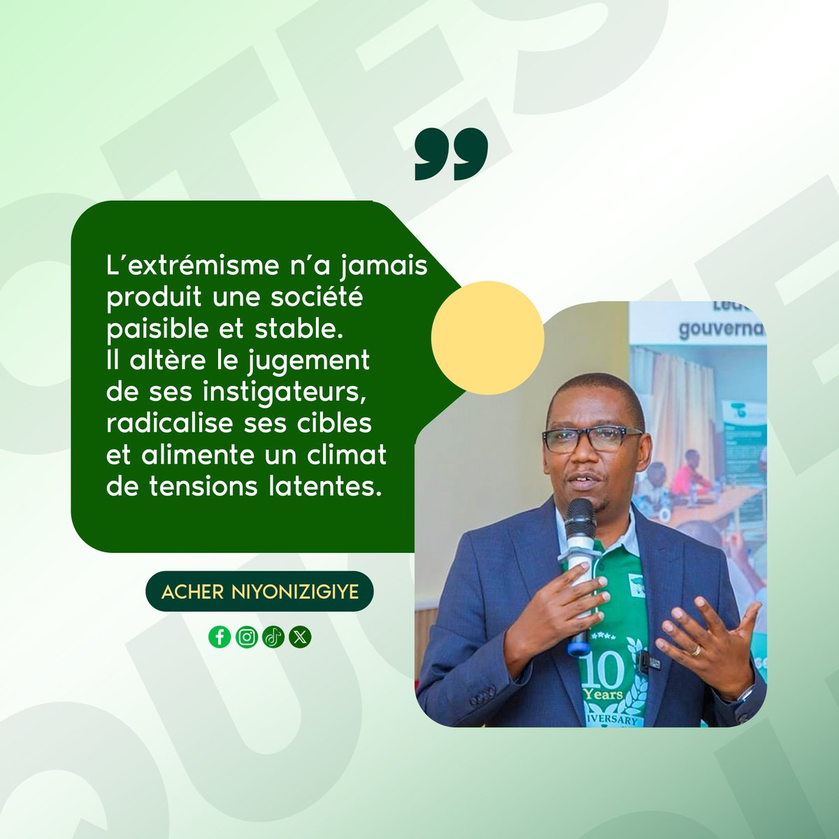 Quand les extrémistes dominent le débat et que les voix de la modération s’effacent, c’est la société tout entière qui en paie le prix — un prix souvent lourd, très lourd.
