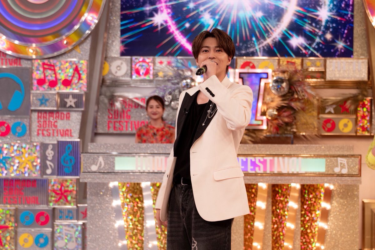 ookami_tbs's tweet image. 【本日よる7時】
#ハマダ歌謡祭 🎤🪩
#菊池桃子 × #浅香唯
#CANDYTUNE #立花琴未 × #鈴木亜美
#SixTONES #ジェシー × #新浜レオン
#松尾太陽 #超特急
#オオカミ少年 #浜田雅功