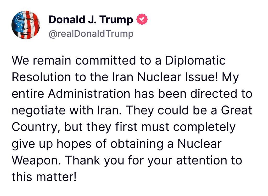 This is of course delusional. 🇮🇷 did not have the intention to develop nuclear weapons, but now it’s highly likely it will, although it will take a long time. Netanyahu 🇮🇱 launched the war he always wanted and is seeking regime change in 🇮🇷. And this war will not be over quickly.