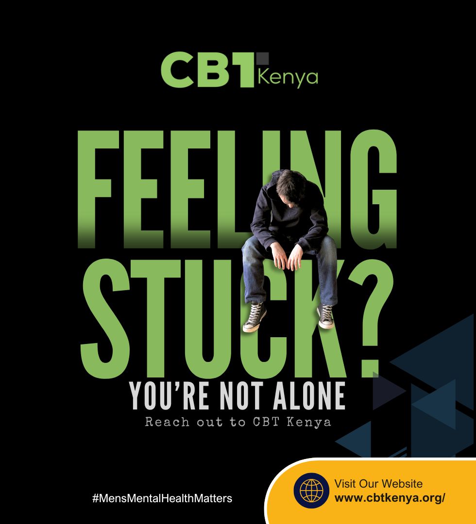 Feeling stuck? You're not alone. 💬 Mental health is a journey, not a destination. Reach out to CBT Kenya today and take the first step toward healing. #MensMentalHealthMatters #YouAreNotAlone #CBTKenya #MentalHealthSupport