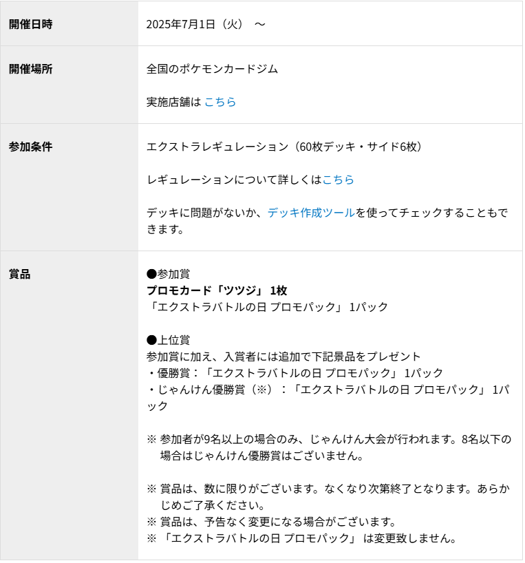 エクストラバトルの日」の参加賞が変わります！ 7月1日(火)より