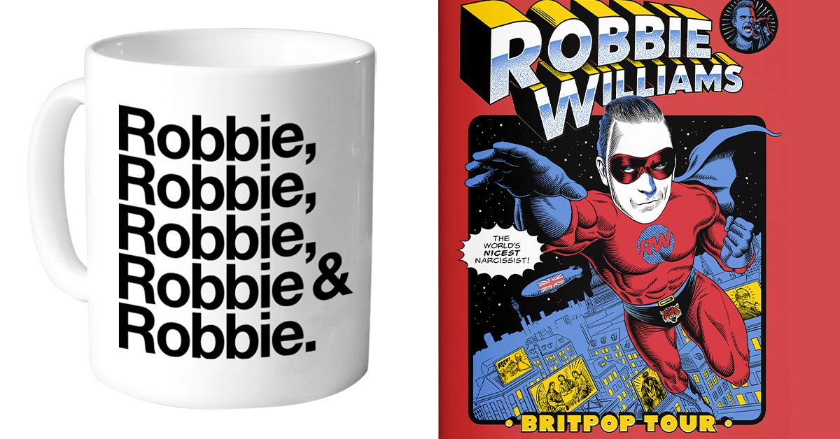 Disponible en ligne : le merchandising du Britpop Tour
Le site officiel vient de mettre en ligne le merchandising de la tournée 2025, Britpop Tour. Le magasin Selfridges s'y met aussi!
robbiewilliamslive.com/news/rwl-2025/…

<a href="/robbiewilliams/">Robbie Williams</a> 
#RobbieWilliams