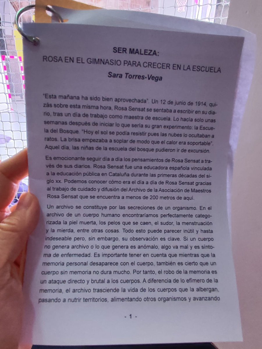 Ahir vam participar en la Jornada ‘Testimoni’ a Santa Mònica, una trobada transgeneracional d'educadores contemporànies, amb la reflexió sobre Rosa Sensat a través dels seus diaris fet per l'artista Sara Torres-Vega.