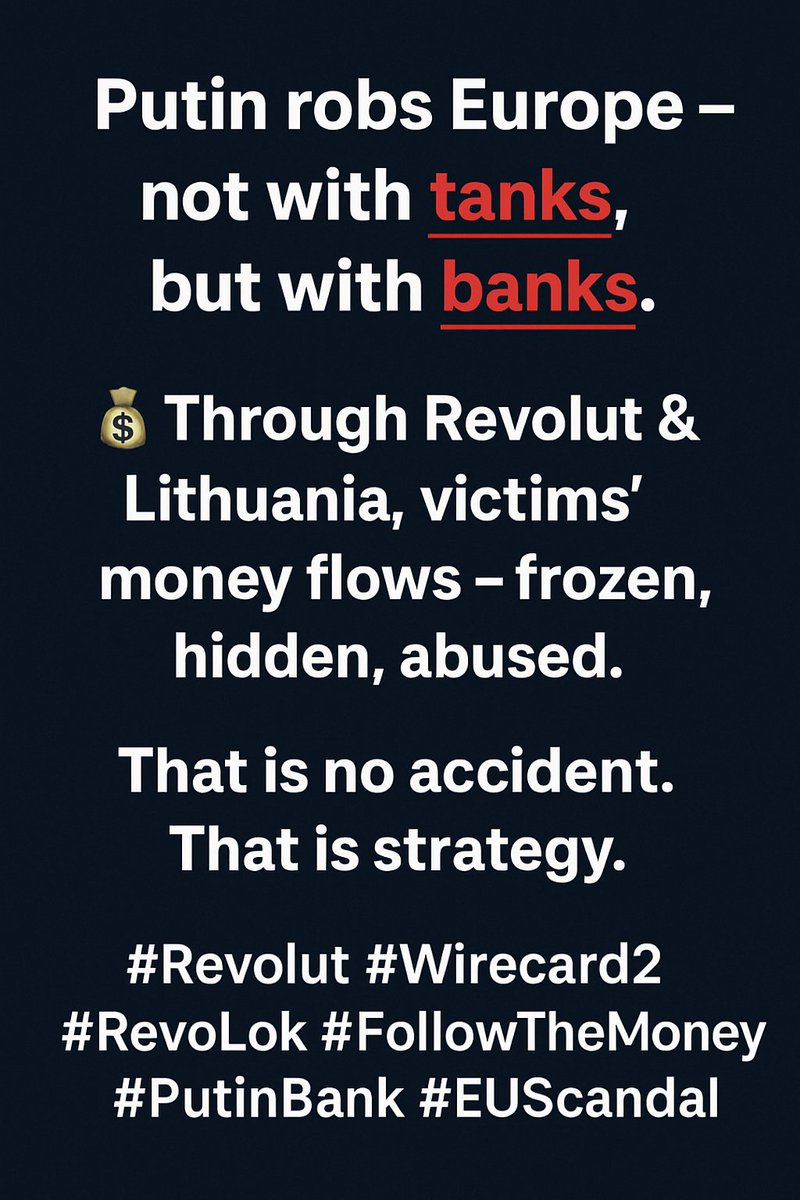 CalatheaMe's tweet image. Another day passes. Hundreds of new victims.
Revolut stays silent. Profits keep rising.
But the truth catches up with everyone.
#RevolutScandal #Wirecard2 #FintechFail #VictimsSpeak #JusticeNow