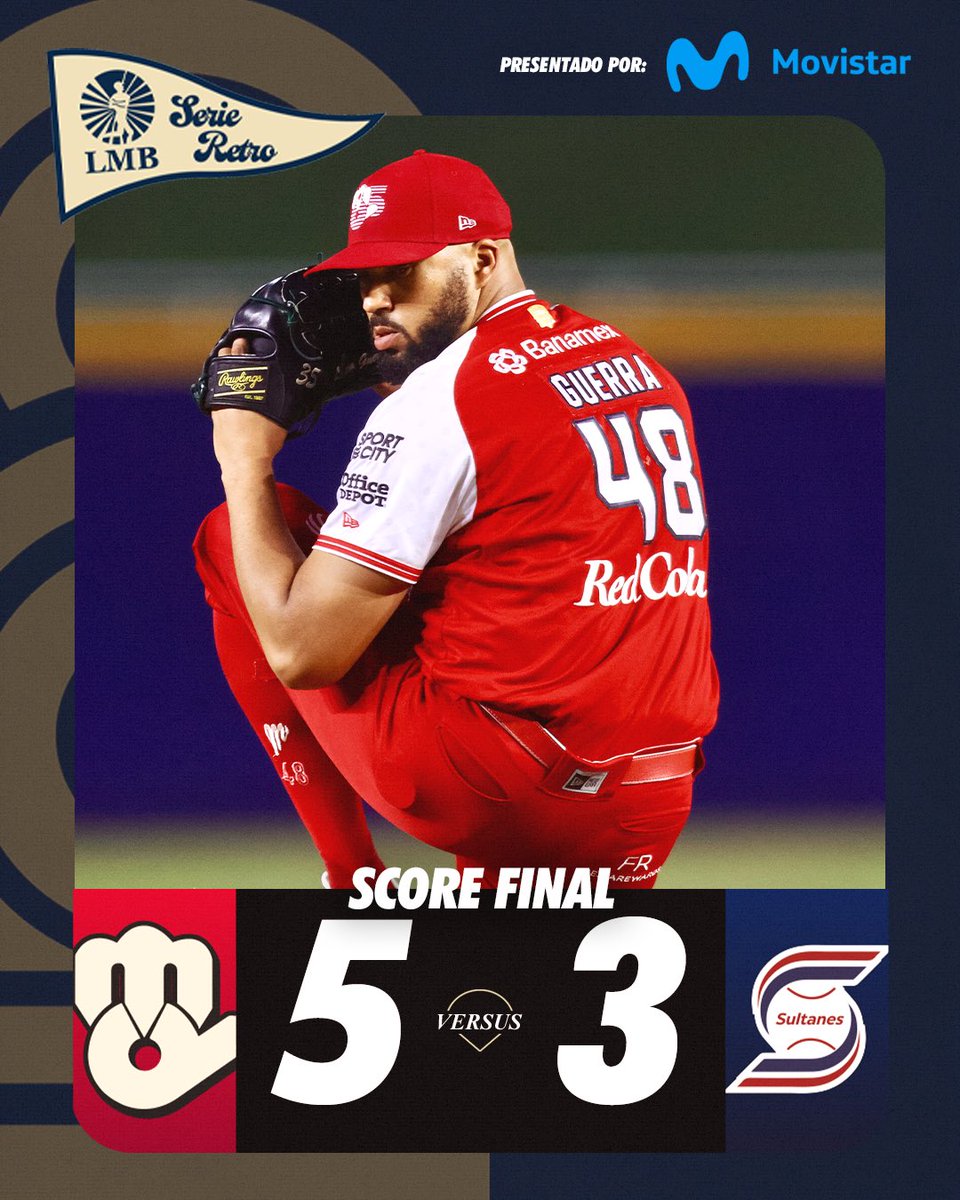 ¡La serie se pinta de rojo! 😮‍💨

Los Sultanes 👳🏻‍♂️ intentaron venir de atrás, pero el relevo de los Diablos 👹 mantuvo el juego para llevarse la victoria. 

PG: J.C. Mejía 
PD: Manny Bañuelos 
SV: Tomohiro Anraku 

Presentado por  <a href="/MovistarMX/">Movistar México</a> 📱

#CienAñosSiendoElRey👑