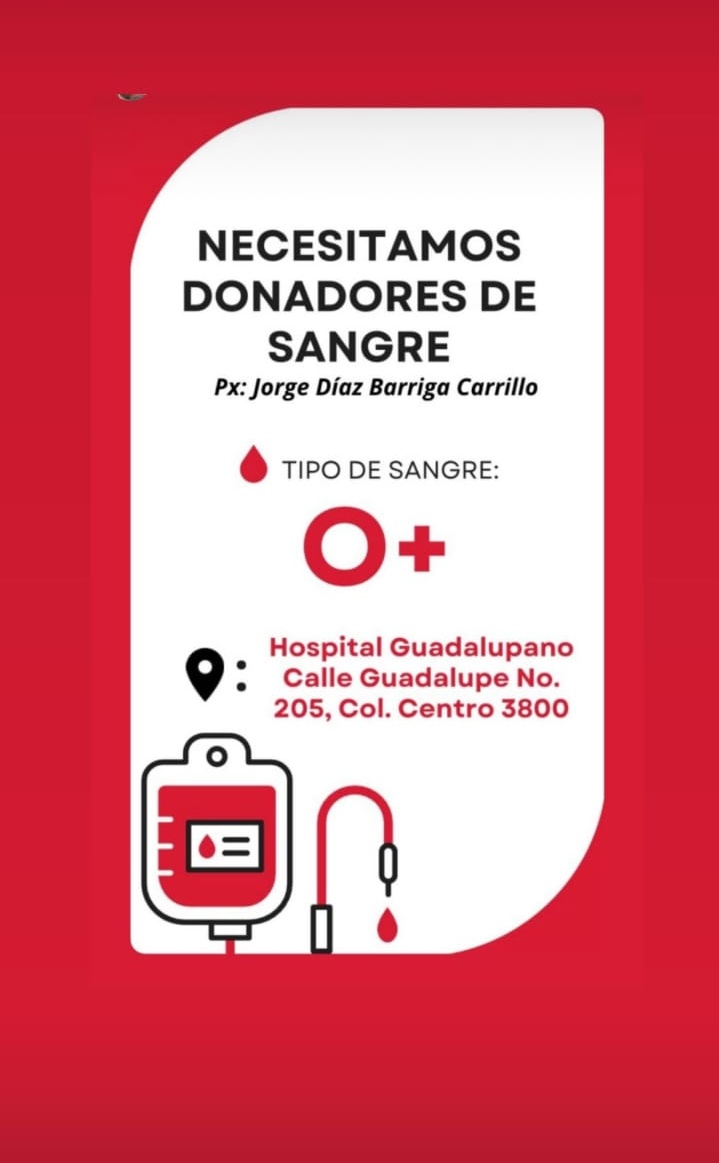 donaenvida's tweet photo. #Urgente #CelayaGto #Sangre tipo O+ para Jorge Díaz Barriga Carrillo en el Hospital Guadalupano.
Contacto al: 461 612 0137

#DonaEnVida #DonaConAmor #Altruismo https://t.co/BVuztDBnfm