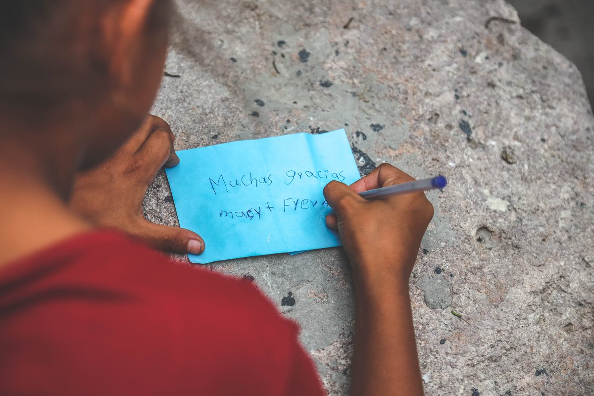 Dear Macy and Freya
This is Maria. She lives in Cerro Verde, Nicaragua 🇳🇮 &amp; is the new owner of one of the pairs of Sal’s Shoes you sent us. She found the note you wrote and wanted to write back 📝 
Thank you so much.
Finding new feet <a href="/feedthehungryuk/">Feed The Hungry UK</a>