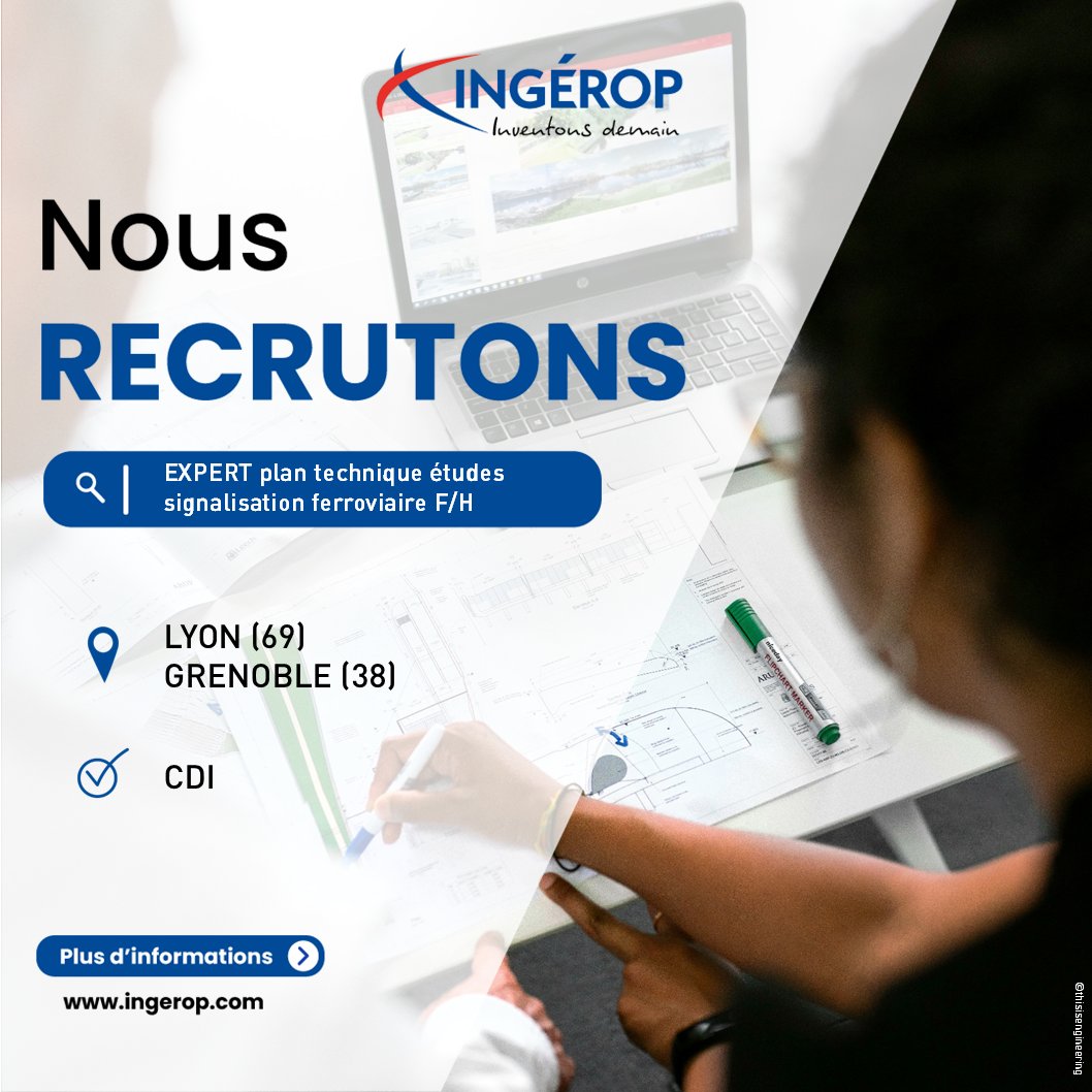 🔊 Nous recrutons un
Expert plan technique études signalisation ferroviaire F/H
Le poste sera basé à Lyon ou Grenoble.

Vous voulez nous rejoindre ?

Nous vous invitons à postuler via le lien ci-dessous
 smrtr.io/rML2z

#MonMétierADELImpact #Job #Recrutement