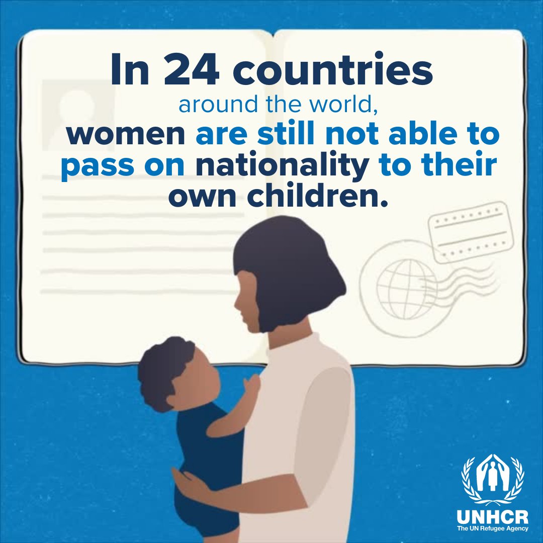 Countries can help #EndStatelessness by ensuring women have the same right as men to pass on their nationality to their children.
It’s a simple change that will transform lives.
🔗unhcr.org/global-trends
#GlobalTrends